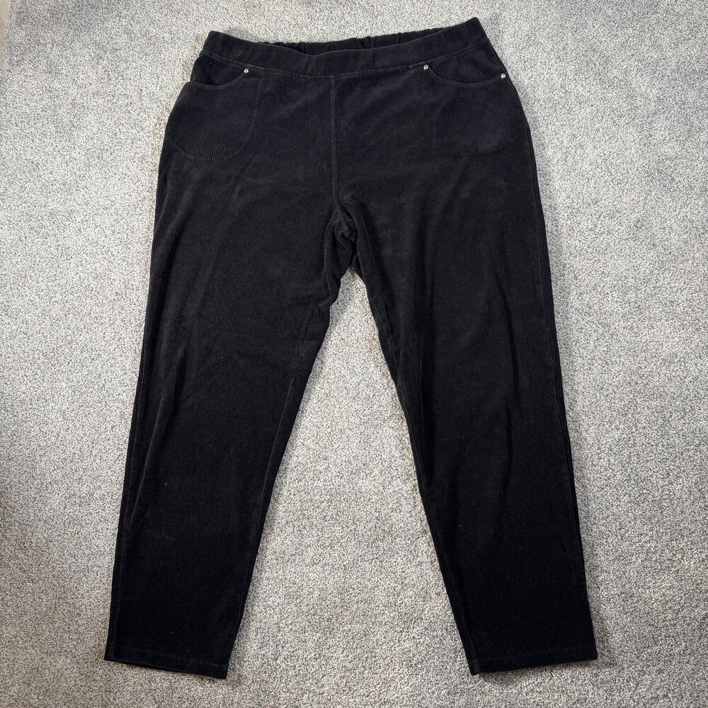 Quacker Factory Corduroy Dress Pants XL 38x28 Classic Minimalist Normcore Lounge